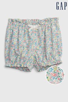 Imprimeuri cu model mărunt Roz și Albastru - Pantaloni scurți din bumbac organic Volane Gap - Bebeluș (K41800) | 54 LEI