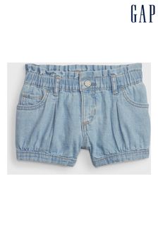 Pantaloni scurți din bumbac organic Denim cu bule Gap (K41804) | 135 LEI