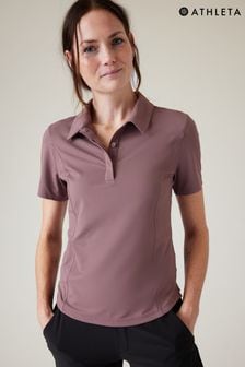 Athleta Purple Short Sleeve Upf Polo Shirt (K41887) | €29