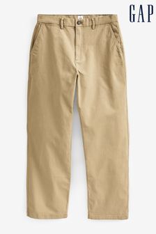 Gap Beige Essential Chino Trousers Loose Taper Fit (K41947) | €18.50