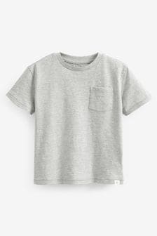 Siva - Majica s kratkimi rokavi in žepom Gap (4–13 let) (K42036) | €9