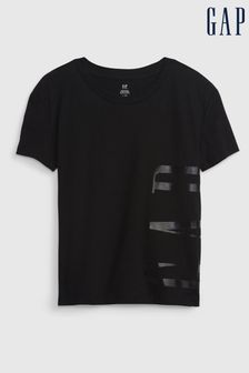 Gap Black Organic Cotton Logo Short Sleeve T-Shirt (K42172) | €8