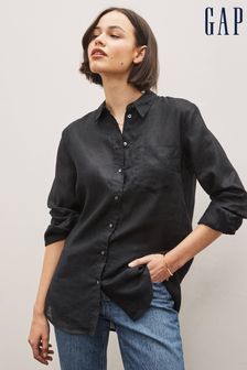 Gap Black Linen Boyfriend Shirt (K42209) | €33