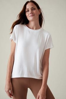 Athleta White With Ease T-Shirt (K42468) | kr820