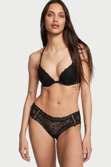 Victoria's Secret Black Double Side Lace Up Lacie Cheeky Knickers (K42767) | €14