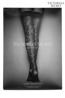 Noir - Bas Victoria’s Secret avec dessus en dentelle (K42955) | €26