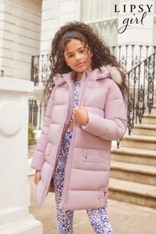 Lipsy Lilac Longline Duvet School Coat (K43052) | €42 - €47