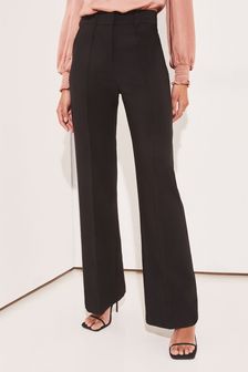 Lipsy Black Wide Leg Woven Smart Trousers (K43378) | INR 3,773