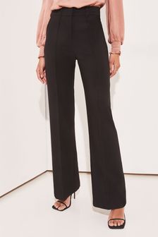 Lipsy Black Wide Leg Woven Smart Trousers (K43378) | €30