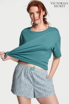 Victoria's Secret French Sage Green Ditsy Floral Short Pyjamas (K43413) | €22