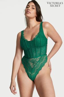 Victoria's Secret Spruce Green Lace Bodysuit (K43428) | €43
