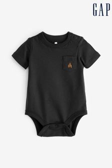Negru - Body cu Mânecă scurtă Bebeluși și buzunar Gap (K43453) | 54 LEI