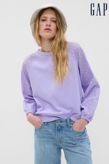 Gap Purple Broderie Sleeve Sweatshirt (K43887) | €37