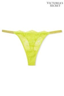 Victoria's Secret Limelight Green Lace Thong Shine Strap Knickers (K43947) | kr370