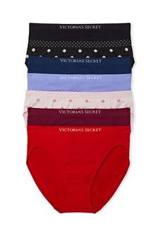Victoria's Secret Black/Red/Blue/Pink Brief Knickers Multipack (K43958) | kr454