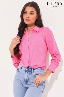 Lipsy Pink Pocket Button Up Shirt (K43977) | €28