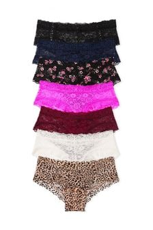 Victoria's Secret Black/Blue/Pink/Leopard/White Cheeky Knickers Multipack (K44015) | €40