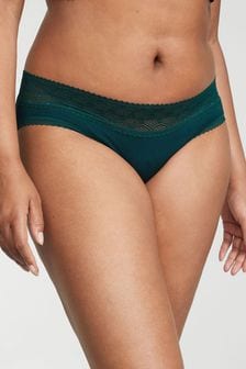 Noir Lierre vert géométrique - Culotte Victoria’s Secret avec taille en dentelle (K44032) | €11