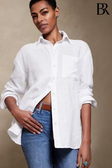 Blanco - Camisa de lino extragrande de Banana Republic (K44044) | 113 €