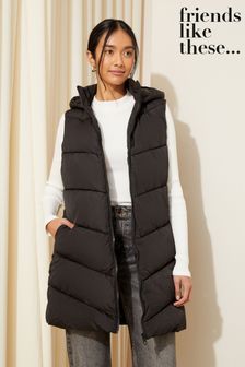 Friends Like These Chevron Padded Hooded Gilet