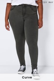 NOISY MAY Black Curve Callie High Waist Skinny Jeans (K44901) | $45