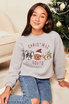 Grau - Lipsy Weihnachts-Sweatshirt (K45350) | 34 € - 44 €