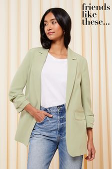 Friends Like These Sage Green Edge to Edge Tailored Blazer (K45380) | AED244