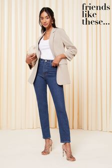 Friends Like These Taupe Brown Edge to Edge Tailored Blazer (K45381) | €50