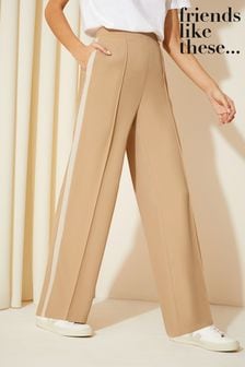 Friends Like These Camel Side Stripe Utility Trousers (K45395) | $58