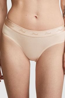 Victoria's Secret PINK Marzipan Nude Cotton Logo Hipster Knickers (K45498) | €10