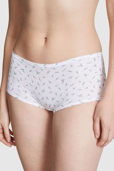 Victoria's Secret PINK Optic White Ditsy Floral Cotton Short Knickers (K45528) | €12