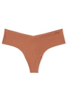 Victoria's Secret PINK Caramel Nude No Show Thong Knickers (K45551) | €10.50