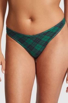 Zelena karirasta garnet - Roza rebraste bombažne spodnjice Victoria's Secret (K45602) | €10
