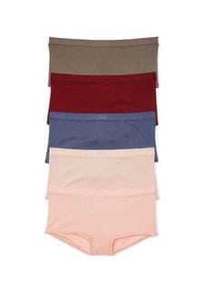 Victoria's Secret PINK Beige/Pink/Red/Blue/Green Short Knickers Multipack (K45611) | kr350