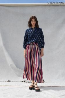 Great Plains White Multi High Summer Stripe Skirt (K45850) | €93