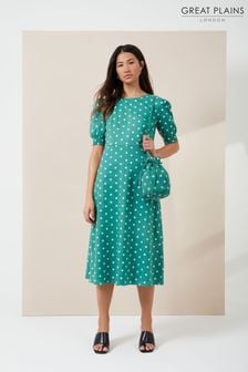 Great Plains Green Daisy Embroidery Midi Dress (K45862) | €37