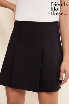 Friends Like These Black Tailored Pleated Mini Skirt (K46181) | €20
