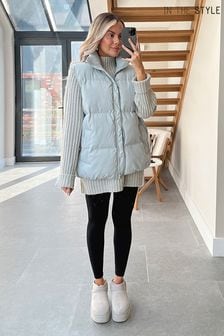 In The Style Blue Perrie Sian Oversized Padded Gilet (K46998) | 40 €