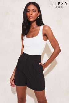 Lipsy Black High Waisted Tailored Summer Shorts (K47048) | €16