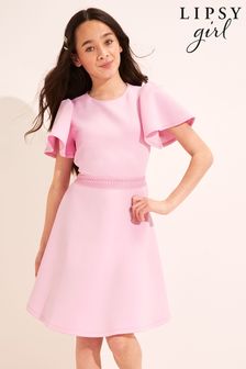 Lipsy Pink Waist Trim Scuba Dress (K47145) | INR 3,087 - INR 3,969