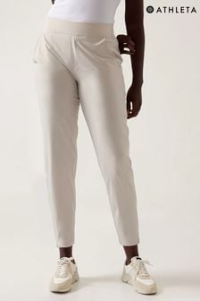 Cream - Athleta Brooklyn Mid Rise Featherweight Ankle Trousers (K47315) | kr1 280