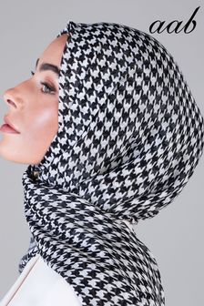 Aab Black Houndstooth Modal Hijab (K47902) | $48