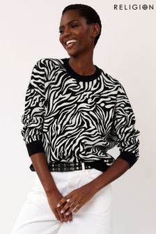 Pull Religion Col ras du cou en jaquard monochrome (K48555) | €47