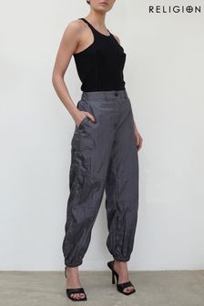Серый - Religion брюки-карго с манжетами в стиле милитари (K48594) | €36