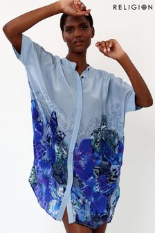 Religion Tunika-Hemdkleid mit wunderschönem Blumendruck (K48603) | 69 €