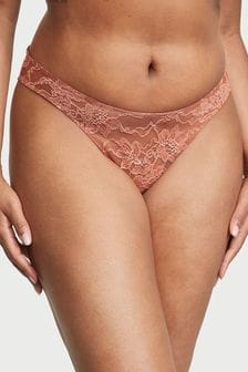 Victoria's Secret Chemise Nude Shine Strap Lace Thong Knickers (K48629) | €26