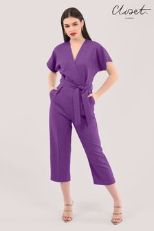 Closet London Purple Kimono Jumpsuit (K49062) | €29