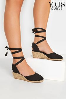 Zelo široke kvačkane espadrile z zaprtim sprednjim sprednjim delom Yours Curve (K49418) | €19