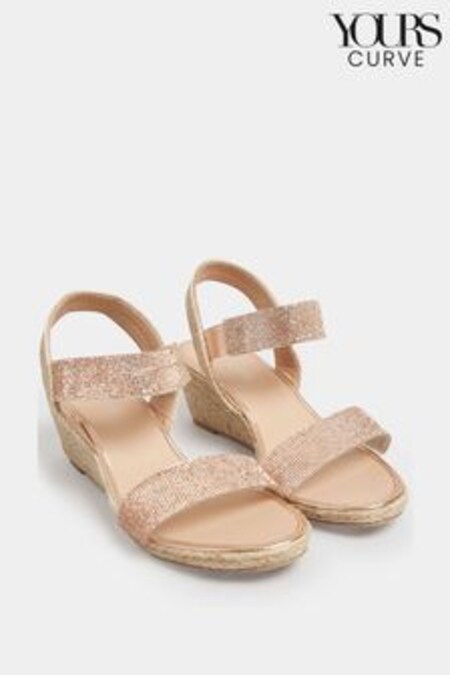 Yours Curve Pink Extra-Wide Fit Espadrille Wedge (K49448) | 44 €