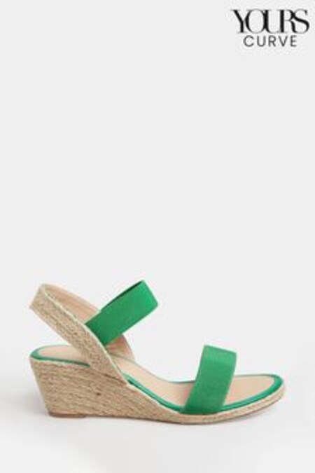 Yours Curve Green Extra-Wide Fit Espadrille Wedge (K49547) | 39 €